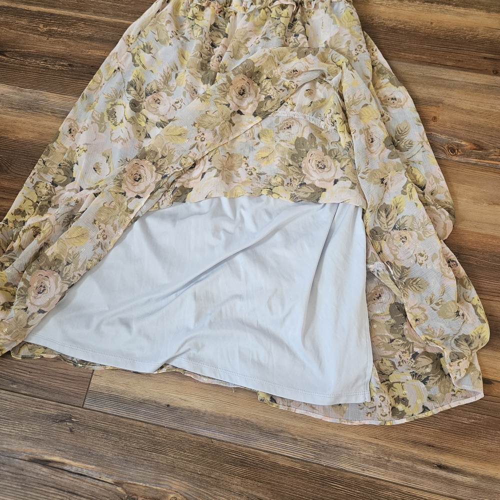 LC Lauren Conrad Yellow and Pink Floral Dress - Picture 6 of 7